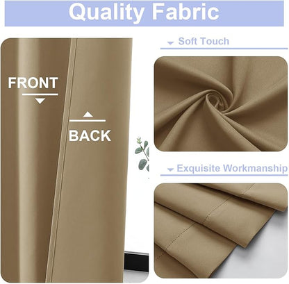 Simplebrand Taupe Blackout Curtains - Image 3