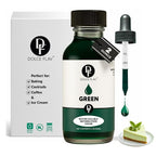 Dolce Flav Natural Green Food Coloring – 2 oz Vibrant Plant-Based Color from Green Apple | Water-Soluble Liquid Dye for Baking, Drinks & Frostings | Graduated Dropper Included | No Artificial Dyes | Kosher | Made in USA
