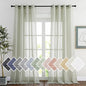 NICETOWN Linen Sheer Curtains for Living Room, Grommet Semi Sheer Privacy by NICETOWN