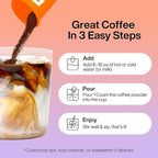 SATURNBIRD Coffee Instant Cold Brew, Light-Medium Roast, Woody & Smooth Blend of 100% Specialty Arabica, Enjoy Hot or Cold, Freeze Dried Iced Coffee, 24 Single Servings for Home, Travel, Office (NO.2)