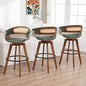 Set of 3 Rattan Swivel Bar Stools by KUNZENTLIVING