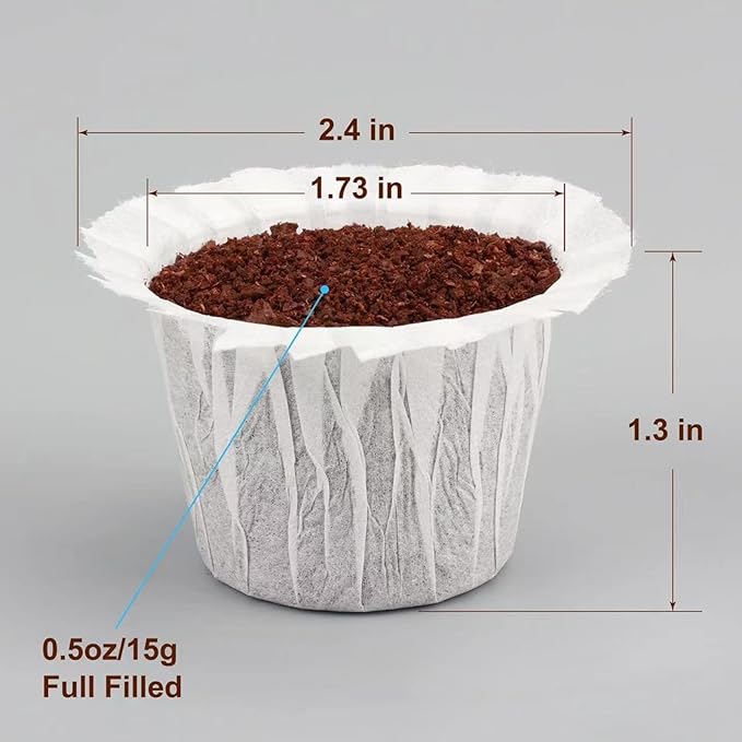 2 Pack Reusable K Cups with 200 Count Disposable Coffee Coffee Paper Filter Compatible with Keurig Single Serve 1.0 and 2.0 Coffee Makers