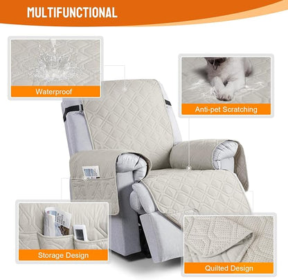 VANSOFY 100% Waterproof Recliner Chair Covers, Recliner Cover Non-Slip Dog - Image 4