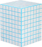 JONATHAN Y Callista 18-Inch White/Neon Blue Modern Ceramic Tiled Cube Side Table by JONATHANY