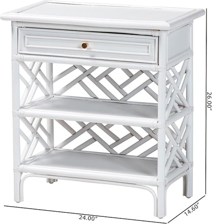 bali & pari Tiaret Natural Rattan Nightstand - Image 2