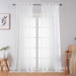 White Sheer Curtains for Bedroom Living Room 96 Inches Long 2 Panels, Modern by WelvetBLK