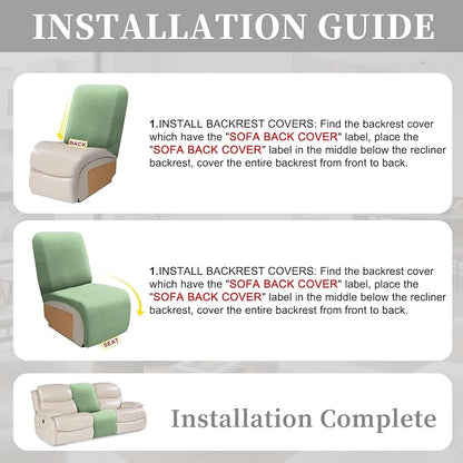 100% Waterproof Sectional Recliner Couch Covers - Image 7