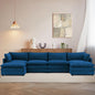 148'' Sectional Modular Cloud Couch, Oversized U Shaped 4 Seat Sofa by ROWHY