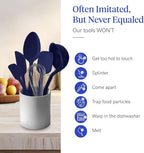 GIR: Get It Right Spatula Set - 10-Piece Silicone, Navy - Heat-Resistant Spatulas for Kitchen Use & Silicone Cooking Spoons - Dishwasher-Friendly Kitchen Utensils
