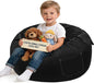 Lukeight Stuffed Animals Storage Bean Bag Chair Cover by Lukeight