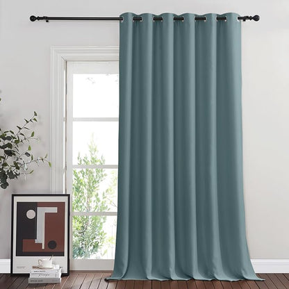 NICETOWN Greyish Blue Sliding Door Curtain by NICETOWN