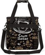 cfpolar Coffee Maker Storage Bag, Waterproof Travel Carrying Storage Tote Bag Organizer Case, Compatible with K-Mini or K-Mini Plus, And Suitable for Other Accessories， With Pockets for K-Cup Pods