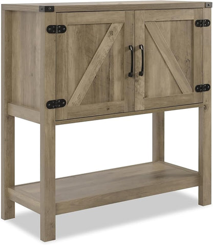 Mufico Sofa Table Console Table, Coffee Bar Cabinet, 31.5 L x 13.8 D x 34.65 H - Image 9
