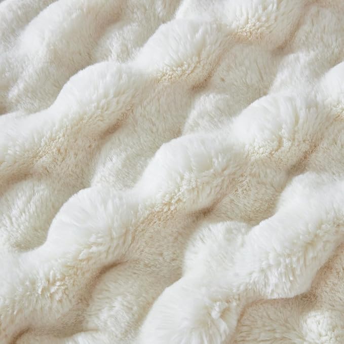 60x80 Inches Ultra-Soft Fuzzy Faux Fur Plush Twin Size Blanket - Image 6