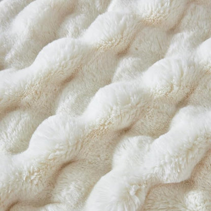 60x80 Inches Ultra-Soft Fuzzy Faux Fur Plush Twin Size Blanket - Image 6