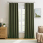 Olive Green Curtains Pinch Pleat wtih Hooks, Block Out Sound Reducing Light by KEQIAOSUOCAI