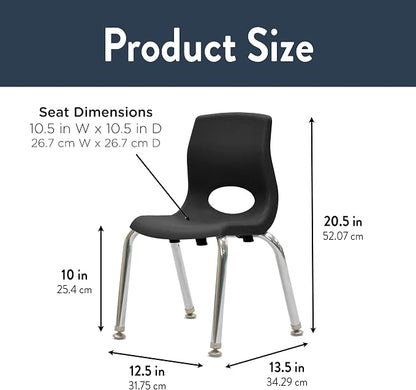 Children’s Factory MyPosture Plus 10" Chair, 2 Pack, Stackable Ergonomic - Image 2