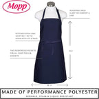 Pomp 2 Pack Premium Bib Aprons | Adjustable Neck + 2 Pockets | Water + Oil Resistance | Men & Women's Kitchen Cooking Aprons