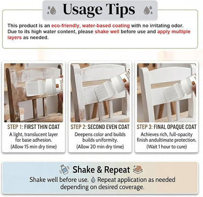 White Paint, Touch-Up Paint for Furniture, Metal No Sanding, Fast Drying - Image 3
