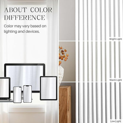 Pinch Pleated Linen White Blackout Curtains 102 Inches Long - Image 8