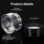 Patelai 4 Pieces Round Wide-mouth Leak Proof Plastic Container Jars with Lids for Travel Storage Makeup Beauty Products Face Creams Oils Salves Ointments DIY Making(1 Ounce,Black)