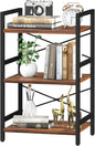 Yoobure Bookshelf Small Book Shelf, Solid Industrial 3 Tier Shelf Bookcase by Yoobure