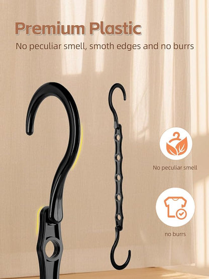 HOUSE DAY Space Saving Hangers Black, 16 Pack, Smart Closet Organizer Space - Image 6