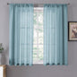 Tollpiz Short Sheer Curtain Linen Textured Bedroom Curtains Sheer Light by Tollpiz
