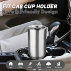 40 oz Tumbler with Lids and Straws, Stainless Steel Insulated Coffee Tumbler, Double Wall Vacuum Insulated Travel Mug Cup, Leakproof Thermal Coffee Cup for Hot and Cold Drinks (Silver)