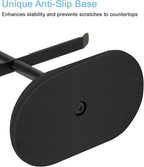 Cup Holder Tree with 6 Hooks, Metal Coffee Mug Rack Stand (Black)