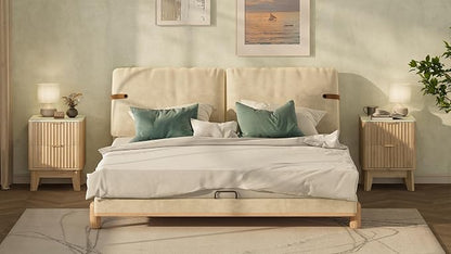 Fluted Nightstand Set of 2, Modern End Table - Image 6