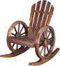Outvita Adirondack Rocking Chair, Wood Wagon Rocker, Outdoor Wooden Carbonized by Outvita