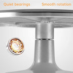 Revolving 12 Inch Round Aluminum Cake Decorating Stand - Turntable, Rotating for Pastries & Decorations