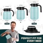 51Oz Thermal Coffee Carafes For Keeping Hot/Cold, Stainless Steel Coffee Carafe, Dustproof Insulated Water Carafe for Party/Home,Blue