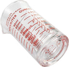 Ackers 3oz/90ml Glass Measuring Cup – Shot Glass with Double Scale-Ounce,Ml Markings for Kitchen & Bar(Red Line)