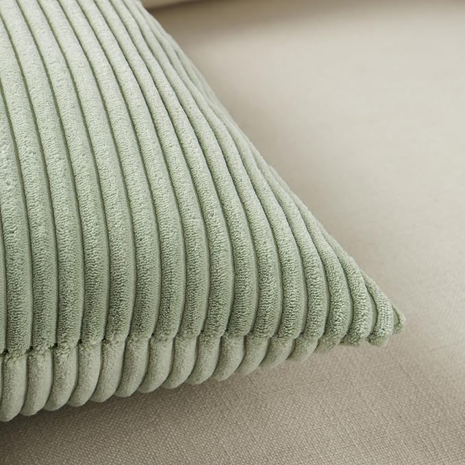 Fancy Homi 2 Packs Sage Green Lumbar Decorative Throw Pillow Covers 12x20 Inch - Image 5