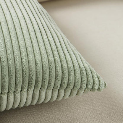 Fancy Homi 2 Packs Sage Green Long Lumbar Decorative Throw Pillow Covers 16x24 - Image 5