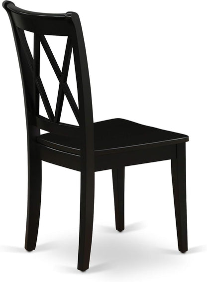 East West Furniture CLC-BLK-W Clarksville Dining Chairs - Image 7