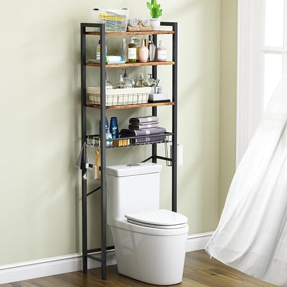 Kalrin Over-The-Toilet Storage Rack, 4-Tier Bathroom Organizer Shelf Over Toilet - Image 9