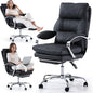 LEAGOO Office Chair with Foot Rest, Swivel Computer Desk Chair PU Leather by LEAGOO