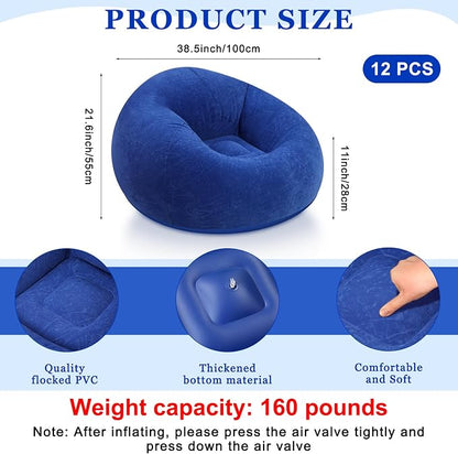 Realspring 6 9 12 Pcs Inflatable Bean Bag Chairs - Image 2