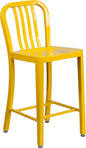 Flash Furniture Commercial Grade 24" High Yellow Metal Indoor-Outdoor Counter by FlashFurniture