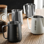 MHW-3BOMBER Milk Frothing Pitcher, 16oz/450ml Frother Cup for Barista, SUS304 Stainless Steel Espresso Steaming Pitcher for Coffee/Latte Art, P3026BL-OS