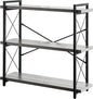 HCHQHS Bookshelf, 3-Tier Industrial Bookcase, Rustic Open Book Shelf, by HCHQHS