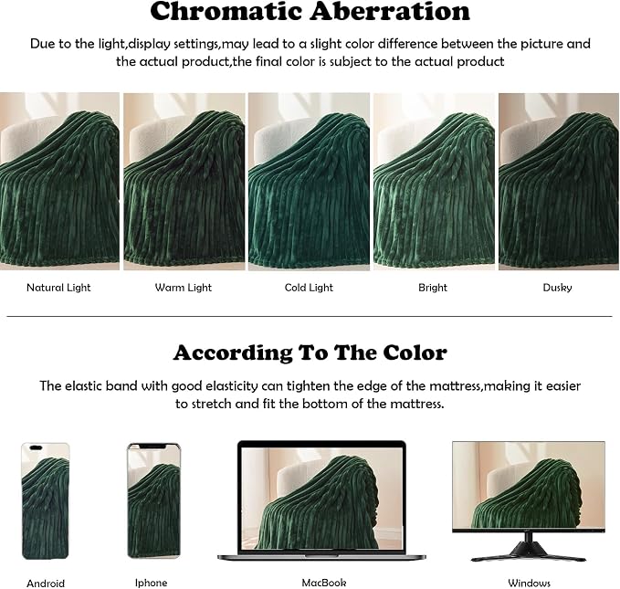 NEWCOSPLAY Fleece Ribbed Cozy Throw Blanket - Image 6