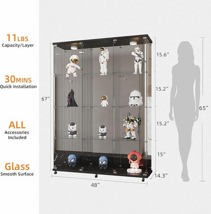 LFT HUIMEI2Y Glass Display Cabinet 12 Shelves - Image 2