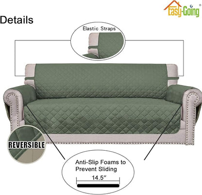 Easy-Going Reversible Couch Cover, 2 Cushion Sofa, Slipcover - Image 3