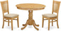East West Furniture ANVA3-OAK-C 3 Piece Kitchen Table Set by EastWestFurniture