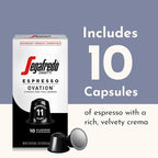 Segafredo Zanetti Espresso Capsules – Aluminum Pods for Nespresso Original Machines – Dark Roast Premium Espresso with a Full-Bodied Aroma – Strong, Intensity 11 – Ovation, 10 Count (Pack of 2)