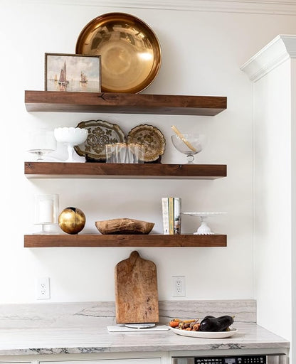 LEOPO Black 8-Pack 5 inch Floating Shelf Brackets, Hidden Shelf Bracket - Image 7
